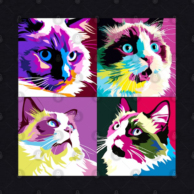 Ragdoll Pop Art - Cat Lover Gift by PawPopArt